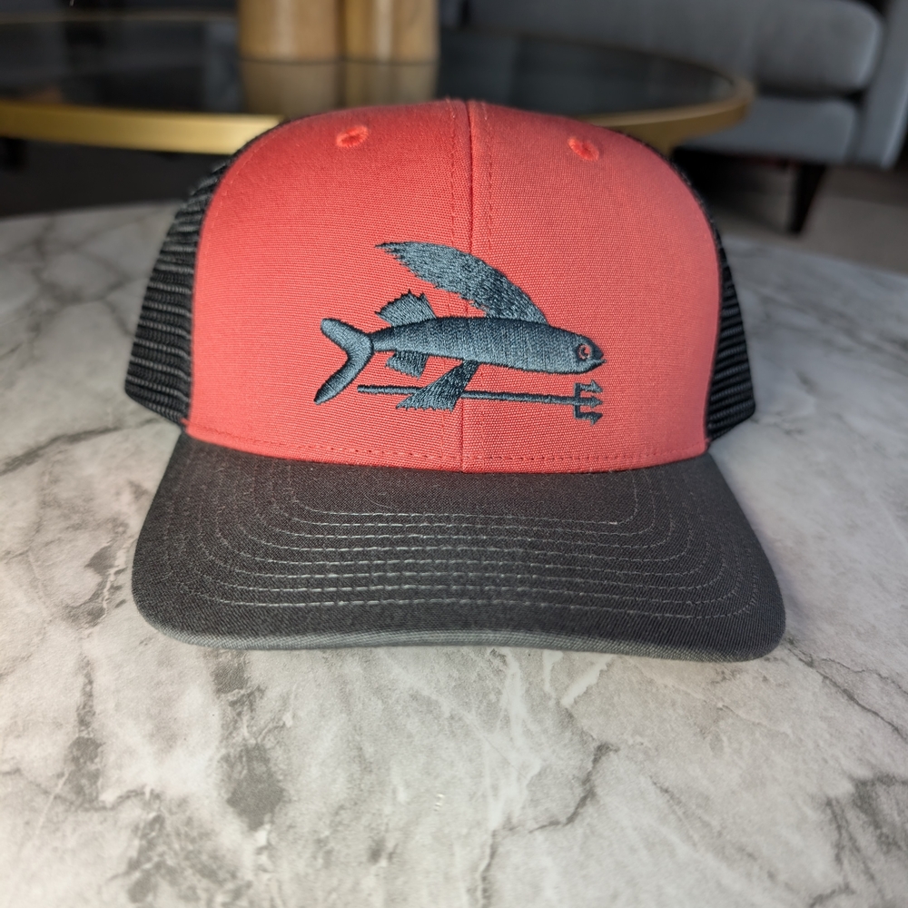 Patagonia Coral and Black Fish Cap